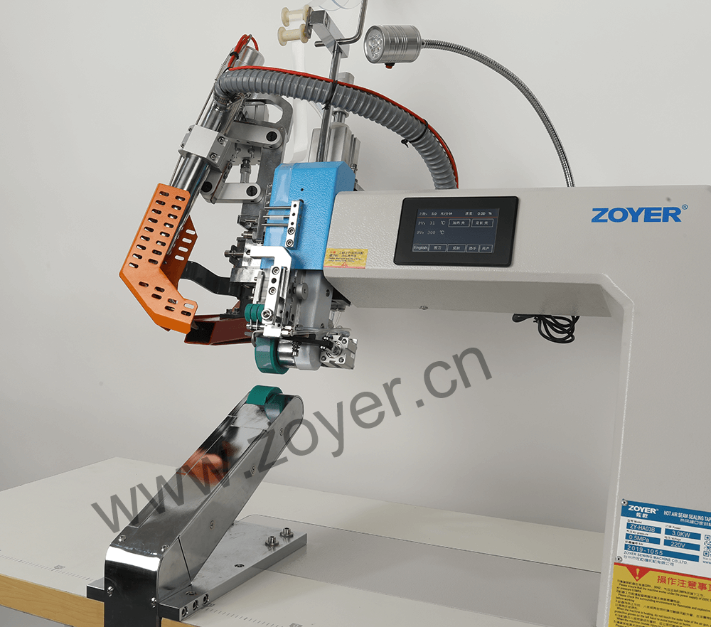 ZY-ha03b Zoyer se alimenta de la máquina de sellado de la costura de aire caliente del brazo con motor de doble paso