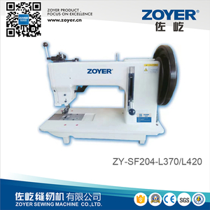 Máquina de coser para material extremadamente grueso con alimentación compleja superior e inferior